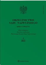 Orzecznictwo Sądu Najwyższego 3/2022