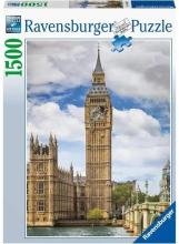 Puzzle 1500 Zabawny kot na zegarze Big Ben