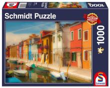 Puzzle 1000 Kolorowe domy na wyspie Burano