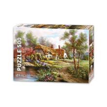 Puzzle 500 Dom z kwitnącym ogrodem