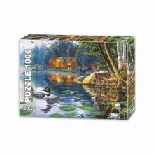 Puzzle 1000 Chatka nad jeziorem