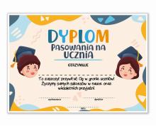 Dyplom A4 pasowania na Ucznia - Przyjaźń 20szt