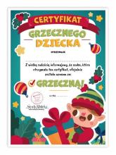 Certyfikat A4 grzecznego dziecka - Elf 5szt