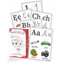 Plansze edu A5 - Poznajemy litery i cyfry 49 kart