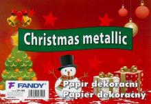 Papier dekoracyjny Christmas metallic A4