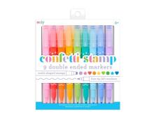 Flamastry dwustronne ze stempelkami Confetti Stamp