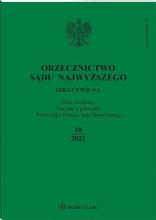 Orzecznictwo Sądu Najwyższego 10/2022