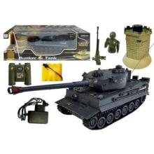 Czołg R/C 1:28 czarny z bunkrem