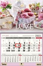 Kalendarz 2023 Trójdzielny jednodzielny Love
