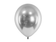 Balony Glossy srebrne 30cm 10szt