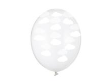 Balony Chmurki Crystal Clear 30cm 6szt