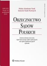 Orzecznictwo Sądów Polskich 10/2022