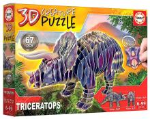 Puzzle 3D Dinozaury - Triceratops 67 el. G3