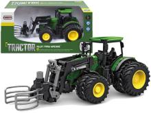 Traktor Zielony 1:24 chwytak do siana