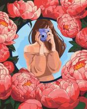 Malowanie po numerach - Kwiatowe selfie 40x50cm