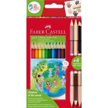 Kredki trójkątne Children 12+3 kol. FABER CASTELL