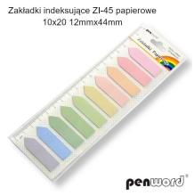 Zakładki indeksujące 12x44mm 10x20szt papierowe