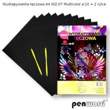 Wydrapywanka tęczowa A4 multicolor WZ-07