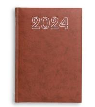 Terminarz 2024 A5 dzienny Standard - brązowy