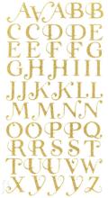 Naklejki brokatowe alfabet 50szt