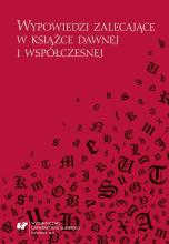 Wypowiedzi zalecające w książce dawnej...