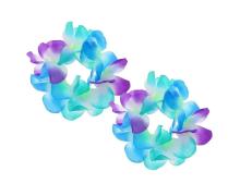 Bransoletki hawajskie niebiesko-fioletowe 2szt