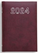 Kalendarz 2024 B7 Standard - bordowy