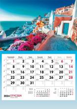 Kalendarz 2024 Ścienny Santorini