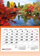 Kalendarz 2024 Ścienny Jesienne drzewa