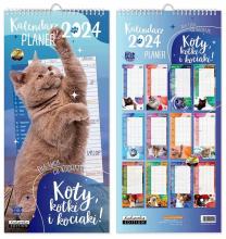 Kalendarz 2024 ścienny planer Koty
