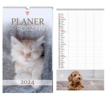 Kalendarz 2024 plan. rodzinny 25x43cm Zwierzaki