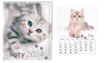 Kalendarz 2024 ścienny plansz. 30,5x40cm Koty
