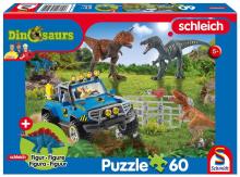Puzzle 60 Schleich Dinozaury + figurka