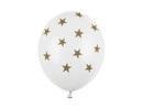 Balony Gwiazdki, Pastel Pure White 30cm 50szt