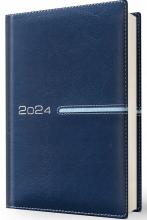 Kalendarz książkowy 2024 A5 dzienny niebieski