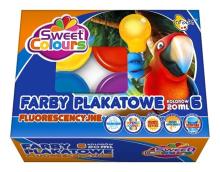 Farby plakatowe fluorescencyjne 6 kolorów 20ml