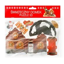 Puzzle 3D Świąteczny domek