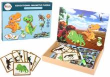 Puzzle magnetyczne z motywem dinozaurów