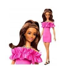 Barbie Fashionistas. Lalka Różowa sukienka HRH15