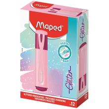 Zakreślacz Glitter Pastel różowy (12szt) MAPED