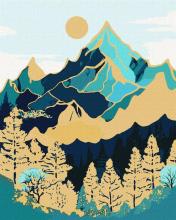 Malowanie po numerach - Górski krajobraz 40x50cm