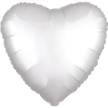 Balon foliowy Silk Lustre Dark biały serce 43cm