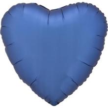 Balon foliowy Lustre Azure niebieski serce 43cm