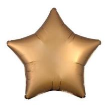 Balon foliowy Lustre satynowy złoty gwiazda 48cm