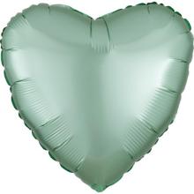 Balon foliowy Lustre Mint Green serce 43cm