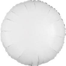 Balon foliowy metalik biały okrągły luzem 43cm