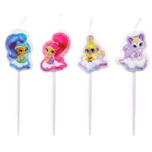 Świeczki mini figurki Shimmer&Shine 4szt.