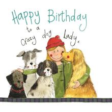 Karnet Urodziny S179 Crazy Dog Lady Psiara