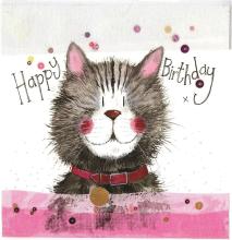 Karnet Urodziny S288 Kot w obroży