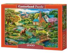 Puzzle 2000 Idyllic House with Horses CASTOR